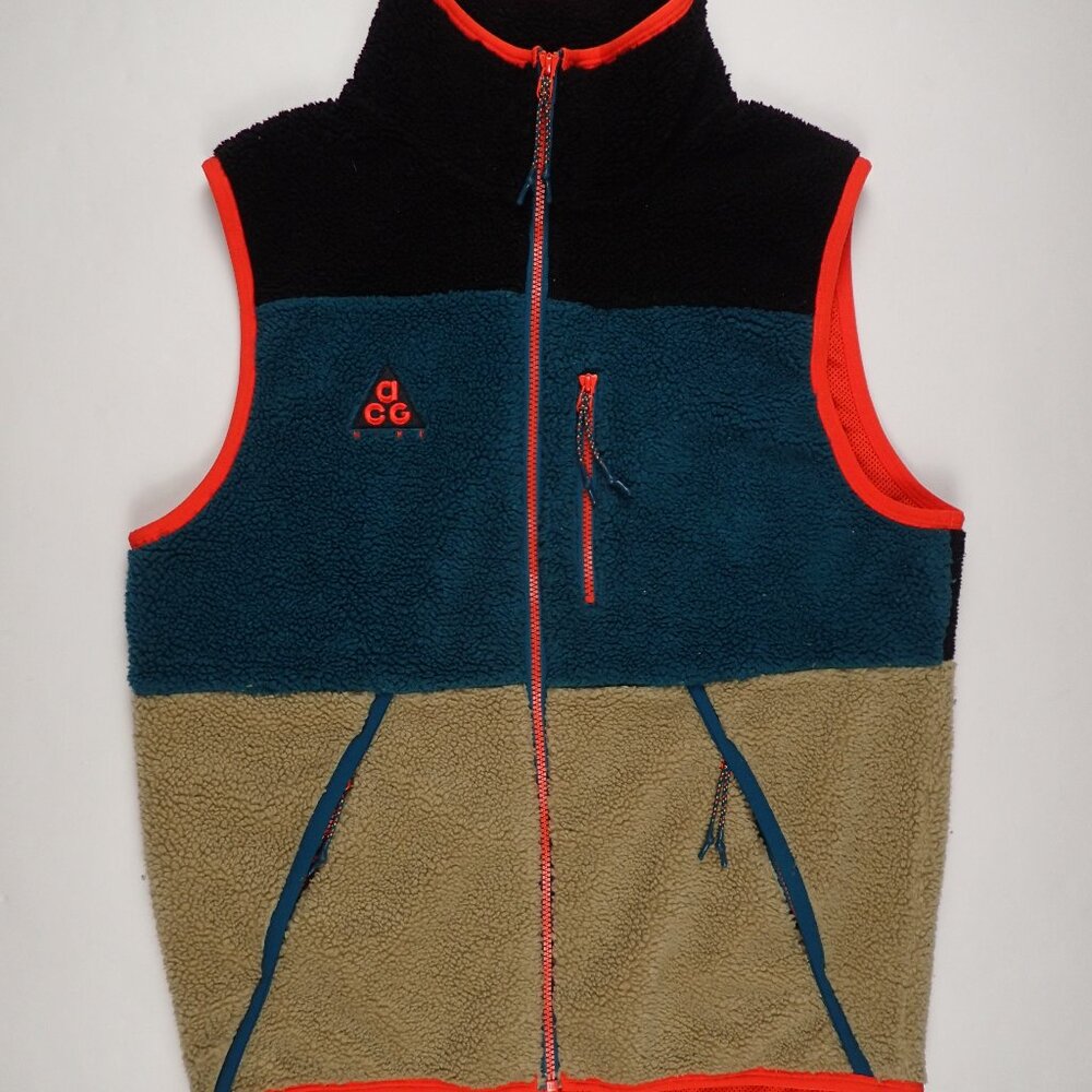 Nike ACG Sherpa Fleece Vest Jacket Multi-Color Medium